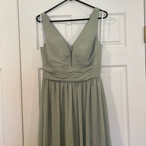Aw bridal sage green bridesmaid dress